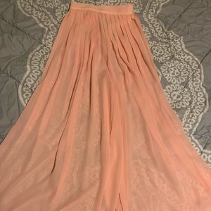 American Apparel Pink ChiffonWide Leg  Pants